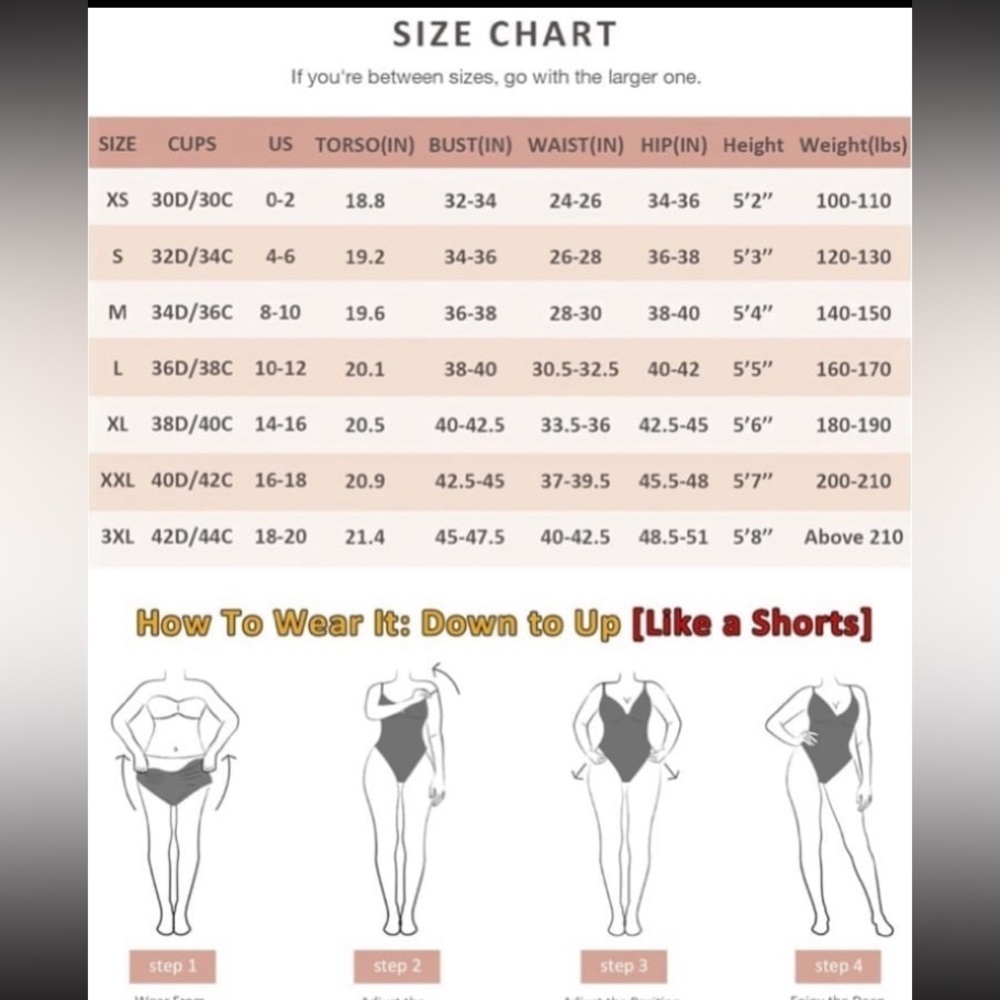 FeelinGirl Shapewear Bodysuit Women Tummy Control Deep V Neck Thong NWT L - Picture 4 of 10